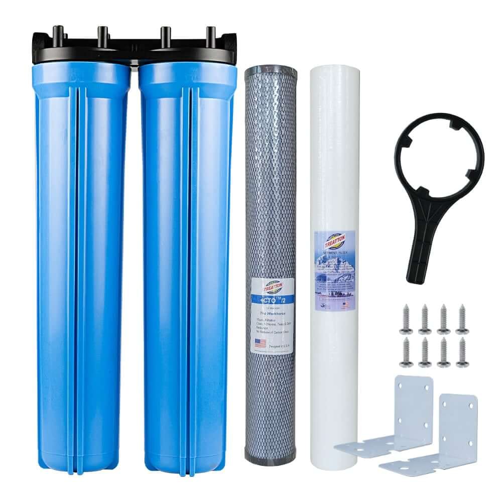 เครื่องกรองน้ำใช้ 2 ขั้นตอน UNI PURE รุ่น UB-201 ขนาด 20 นิ้ว (พร้อมไส้ PP/CTO)_0